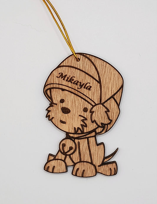 Personalised Christmas decoration - Christmas Puppy