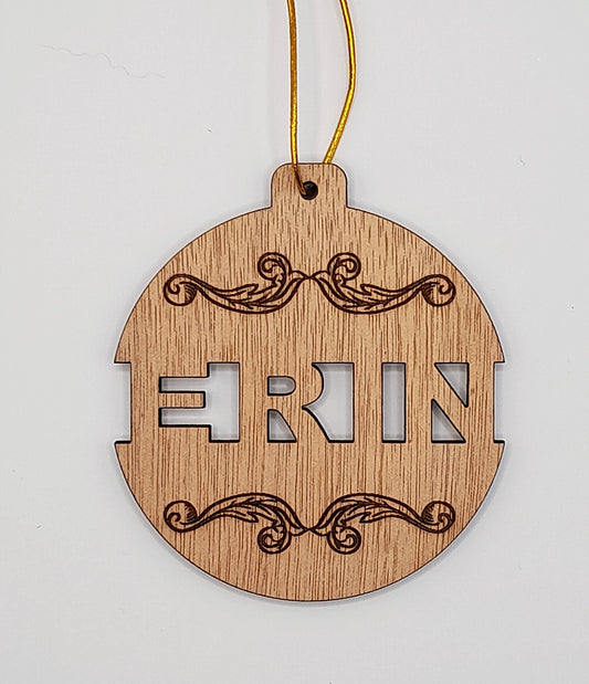 Personalised Christmas decoration - cut out name
