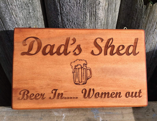 Dad's shed Pine sign (can be personalised at no extra charge)